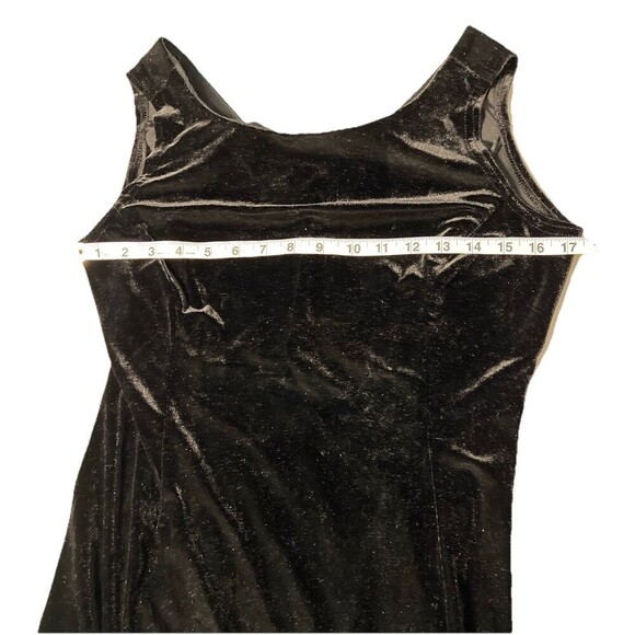 Ronnie Nicole Black Velvet Maxi Dress Mesh Panels Witchy Women 10‎ Whimsygoth - Picture 8 of 9